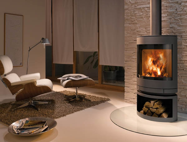 stufa design tedesca skantherm in acciaio distribuita da Oekotherm